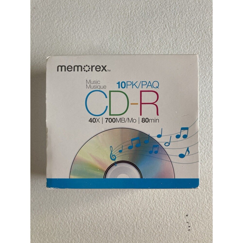 Memorex 10 Pk. CD-R. 40x/ 700 MB/Mo/ 80 Min NEW BOXED Excellent Condition